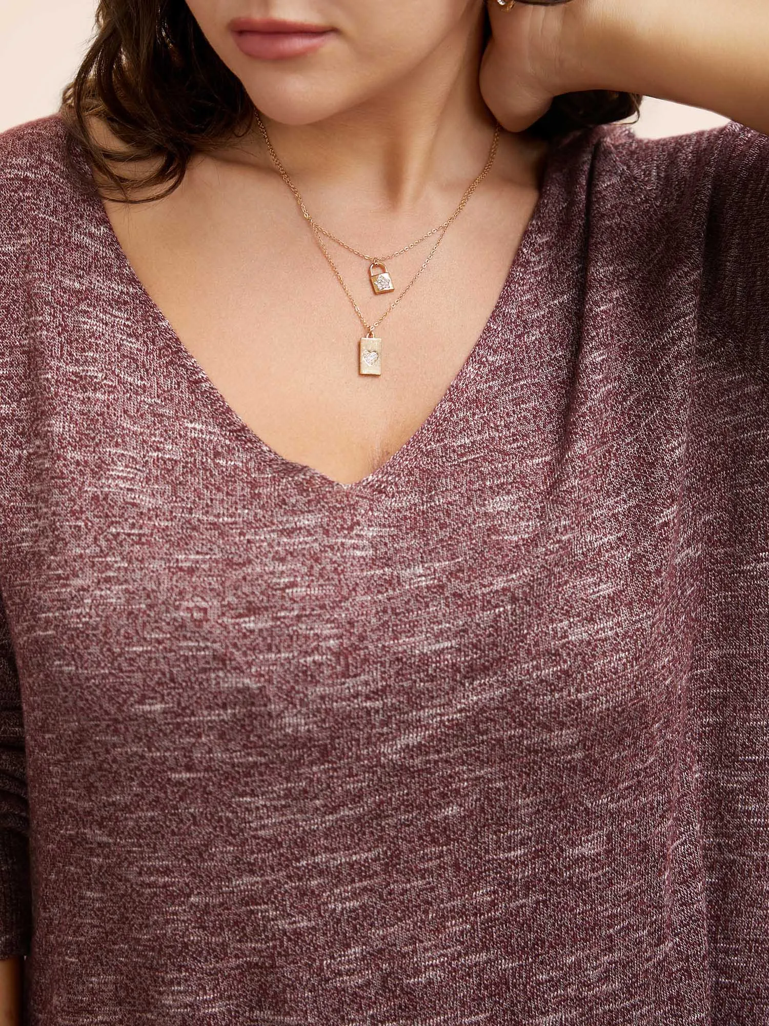 Solid Heather Asymmetrical Hem Pullover sold by Bloomchic product image thumbnail 5