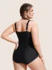 Solid Tiered Ruffles Ruched One Piece Swimsuit sold by Bloomchic