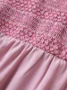 Plain Shirred Tiered Flounce Sleeve Dress sold by Bloomchic