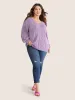 Solid Heart Pointelle Lantern Sleeve Pullover sold by Bloomchic