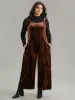 Plain Velvet Spaghetti Strap Pocket Jumpsuit sold by Bloomchic