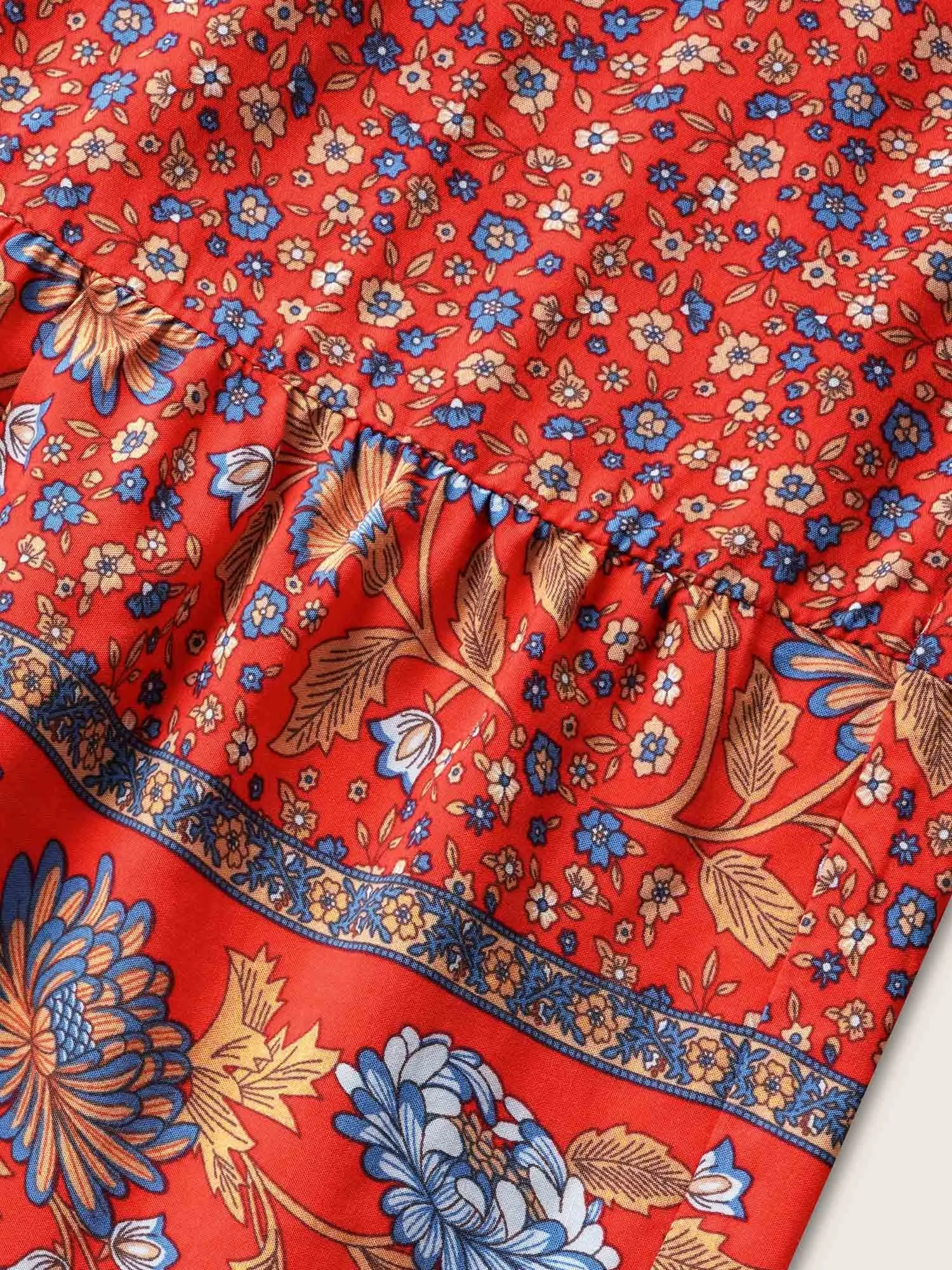 Rayon Ditsy Floral Elastic Waist Jumpsuit sold by Bloomchic product image thumbnail 5