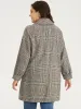 Plaid Lapel Collar Patched Pocket Coat sold by Bloomchic