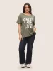 Positive Slogans Letter Print Round Neck T-shirt sold by Bloomchic