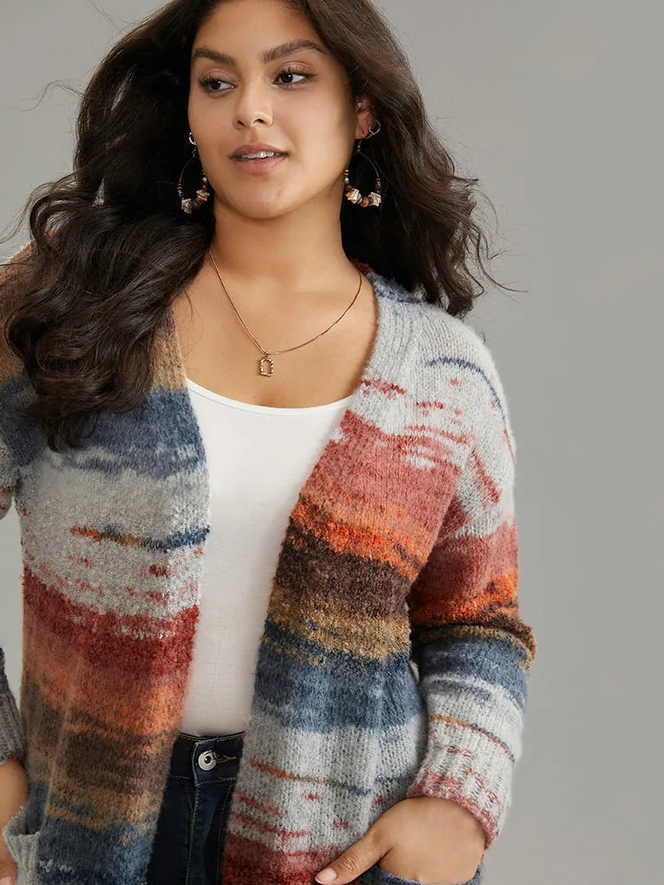 Ombre Heather Contrast Pocket Cardigan sold by Bloomchic product image thumbnail 4