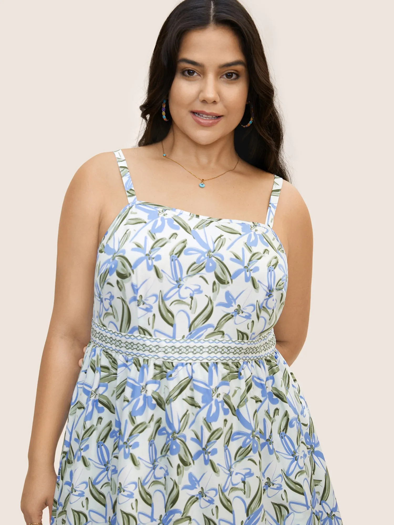 Floral Elastic Waist Pocket Maxi Dress sold by Bloomchic product image thumbnail 4