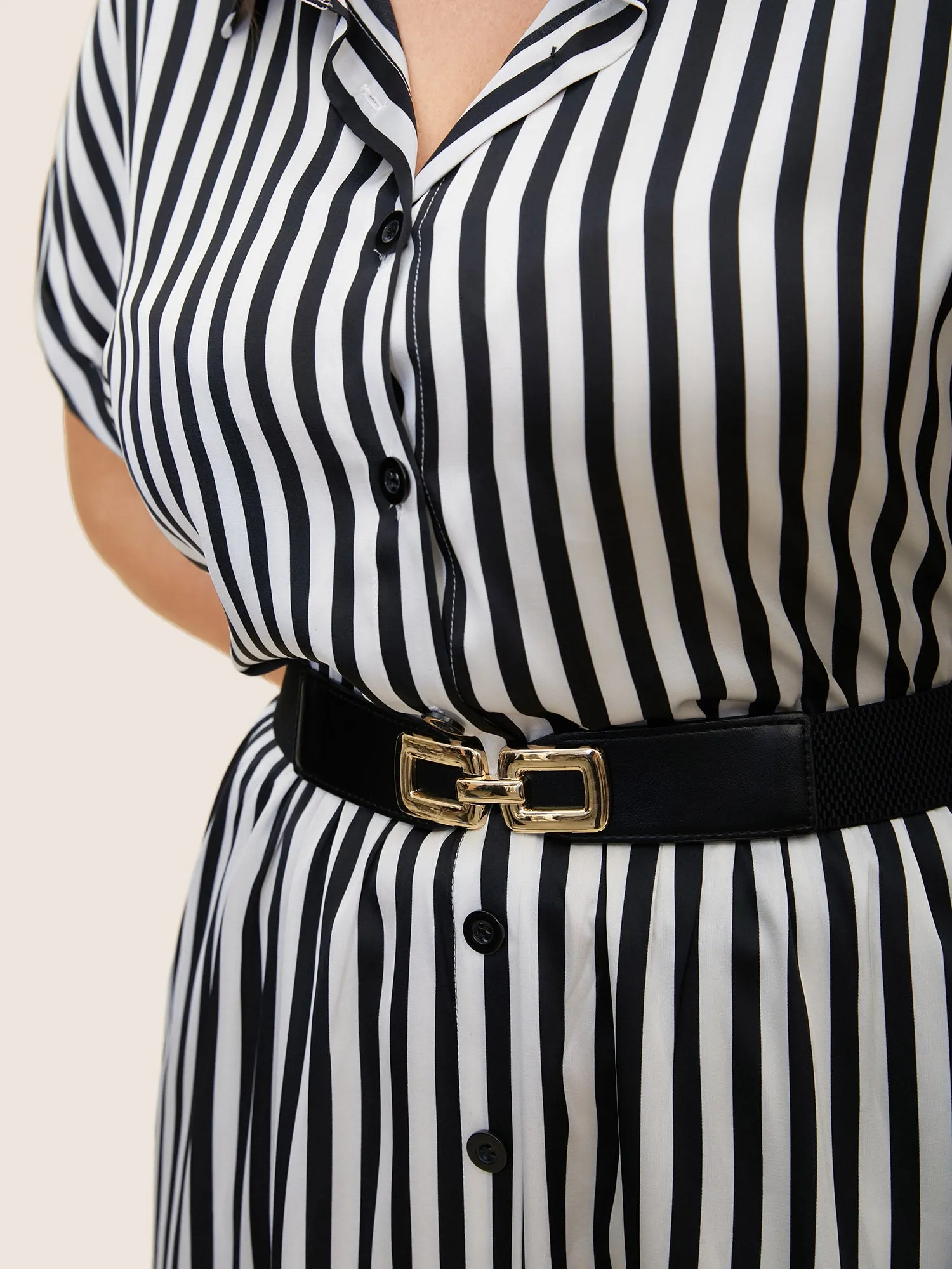 Gold Square Shaped Elastic Waist Belt sold by Bloomchic product image thumbnail 3