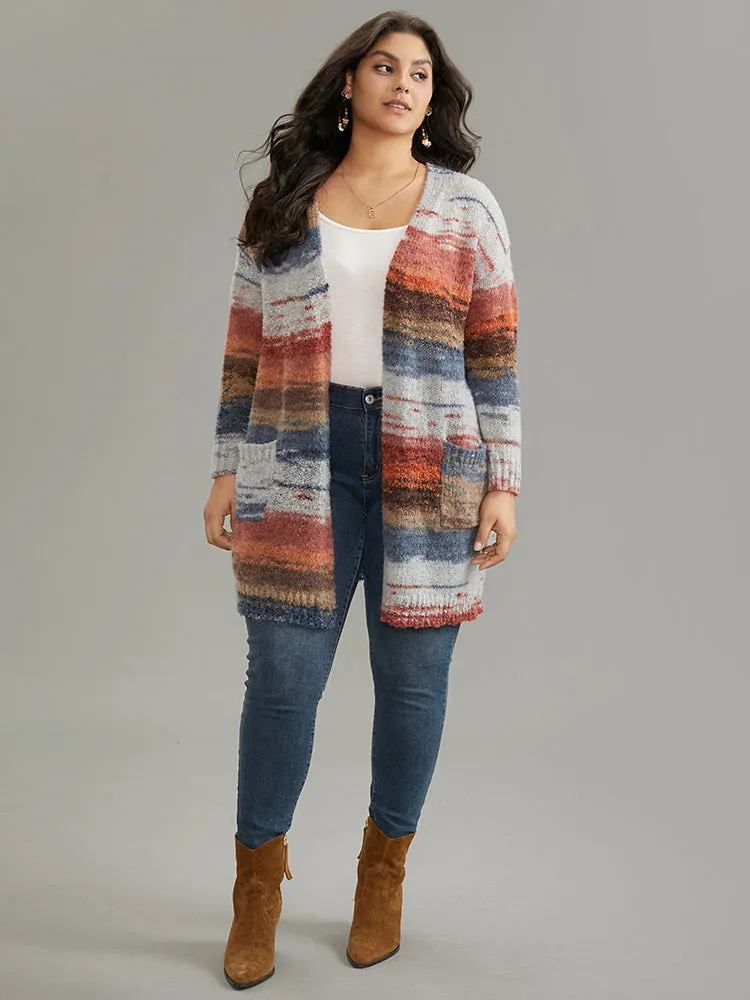 Ombre Heather Contrast Pocket Cardigan sold by Bloomchic product image thumbnail 3