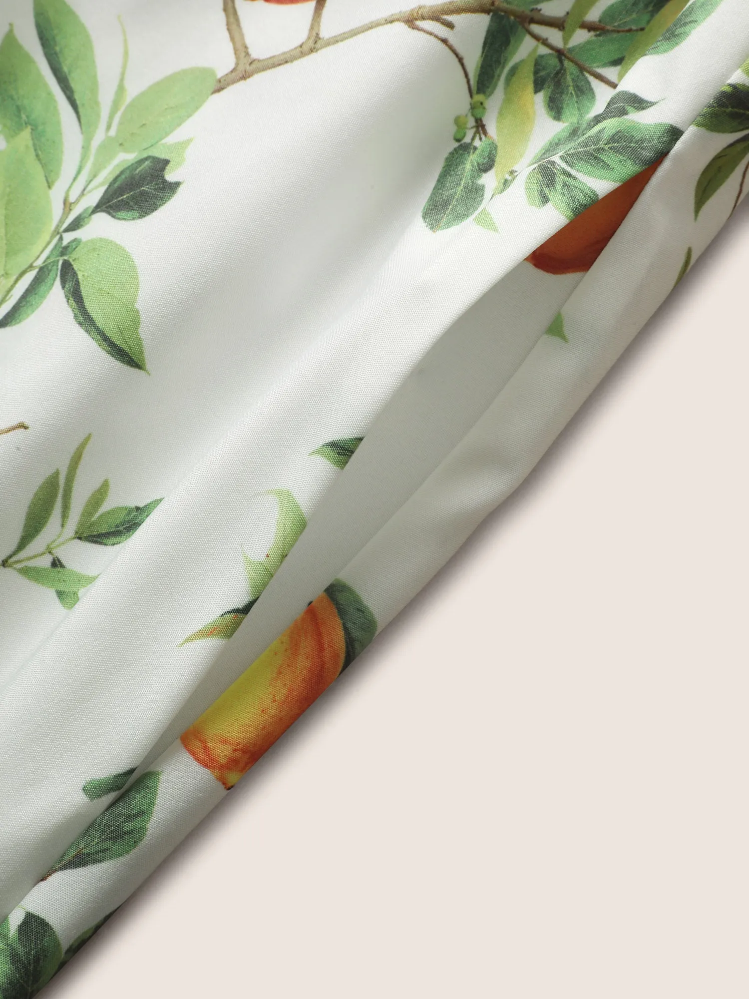 Citrus Lemon Print Elastic Waist Halter Neck Dress sold by Bloomchic product image thumbnail 5