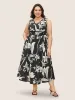 Floral Print Gathered Pocket Tank Dress sold by Bloomchic