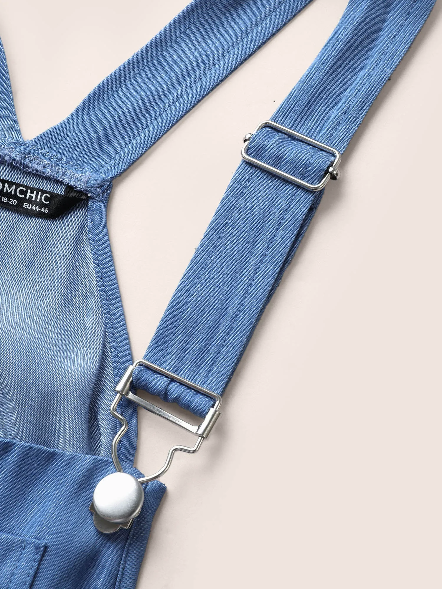 Denim Effect Prin Gathered Patched Pocket Dress sold by Bloomchic product image thumbnail 5