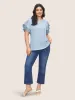 Ditsy Floral Patchwork Petal Sleeve T-shirt sold by Bloomchic