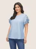 Ditsy Floral Patchwork Petal Sleeve T-shirt sold by Bloomchic