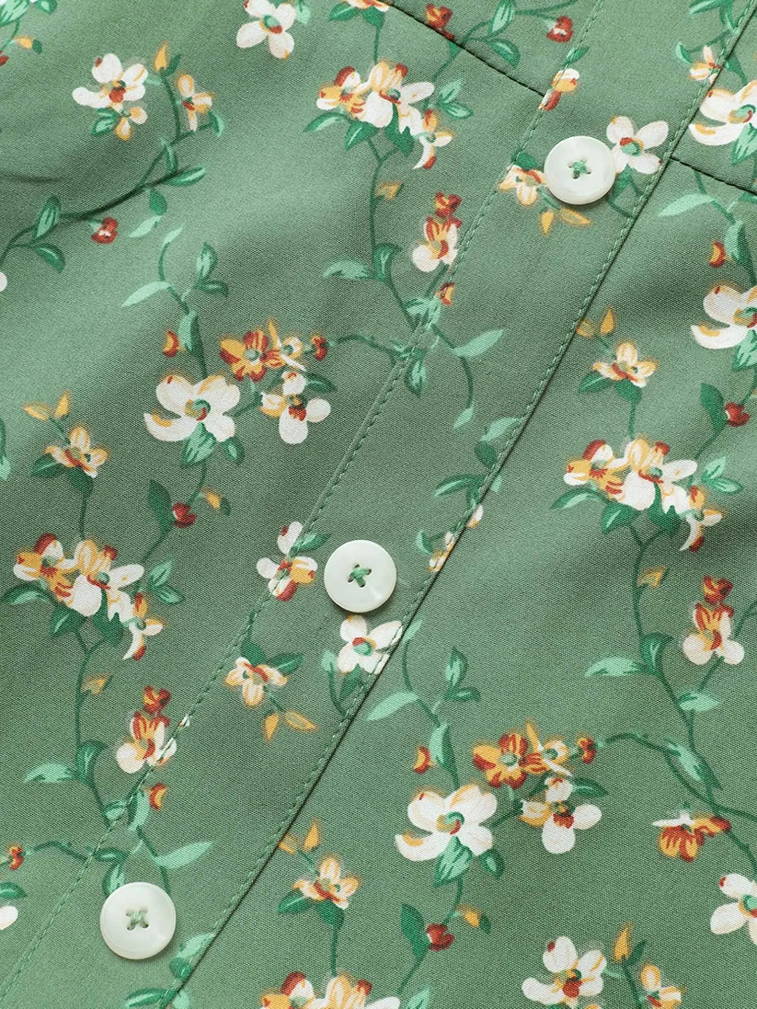 Square Neck Ditsy Floral Gathered Blouse sold by Bloomchic product image thumbnail 5