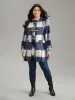 Plaid Hooded Duffle Button Zipper Coat sold by Bloomchic
