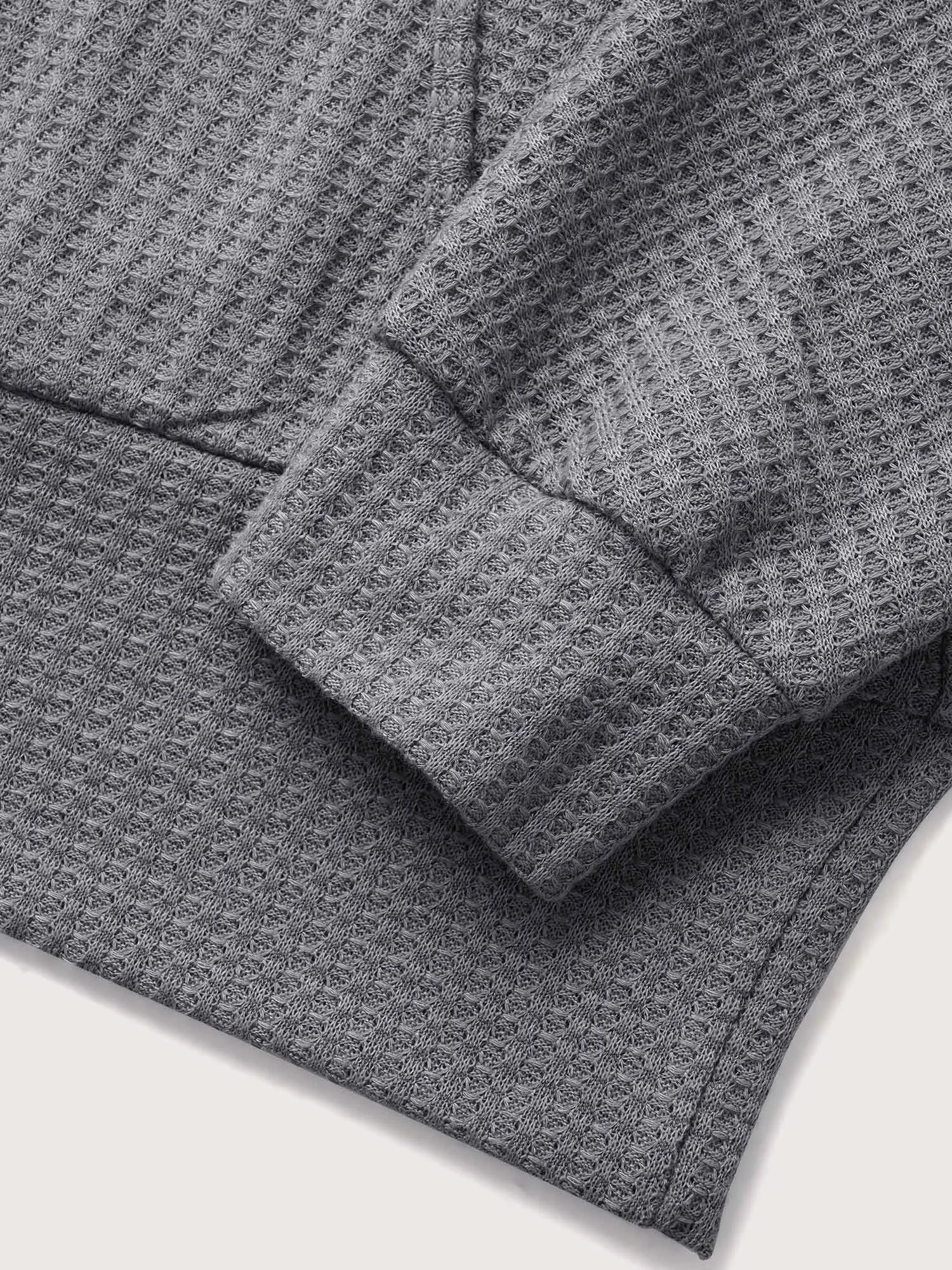 Solid Waffle Knit Wrap Long Sleeve T-shirt sold by Bloomchic product image thumbnail 5