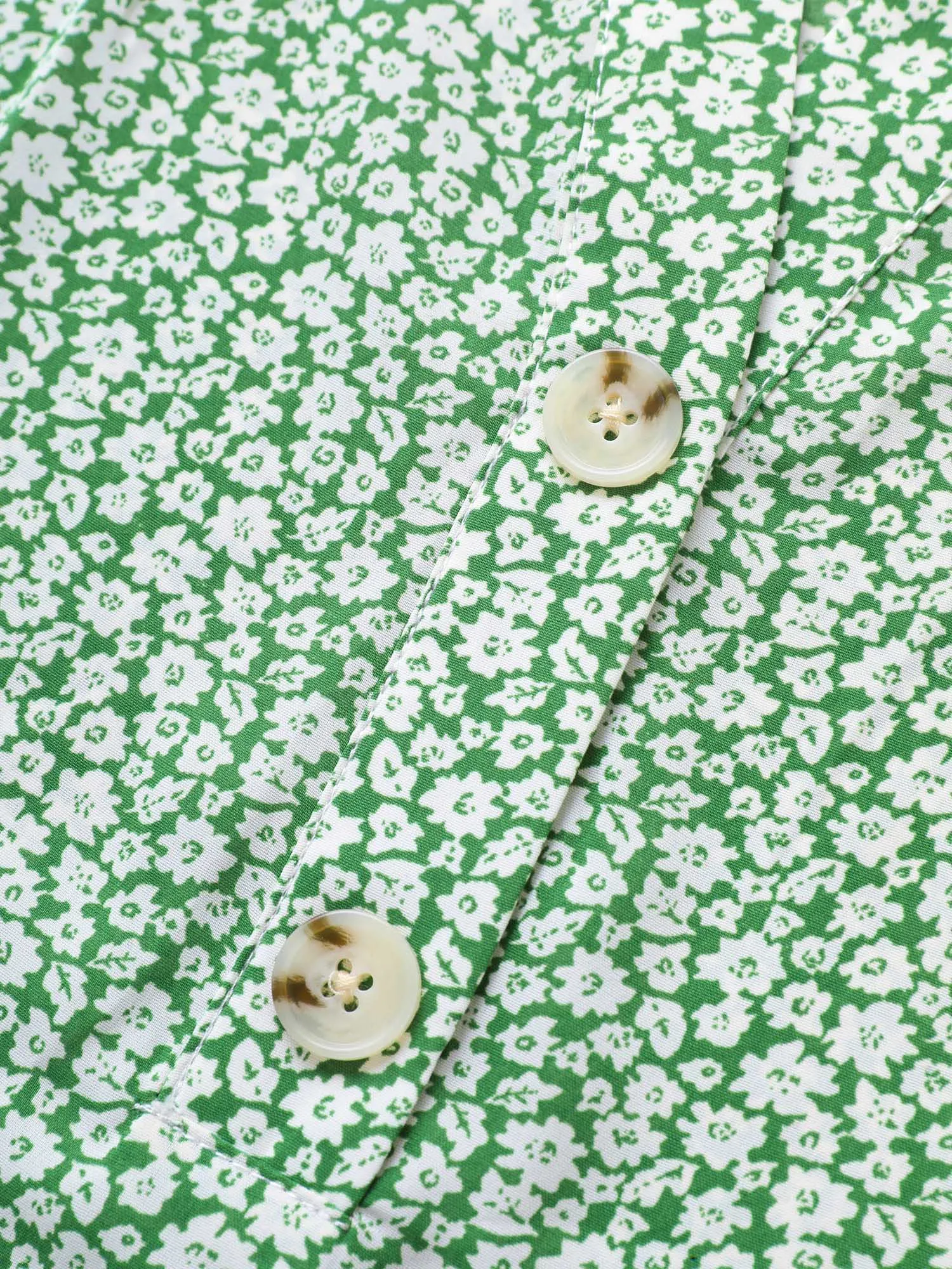 Notched Collar Ditsy Floral Split Hem Blouse sold by Bloomchic product image thumbnail 5