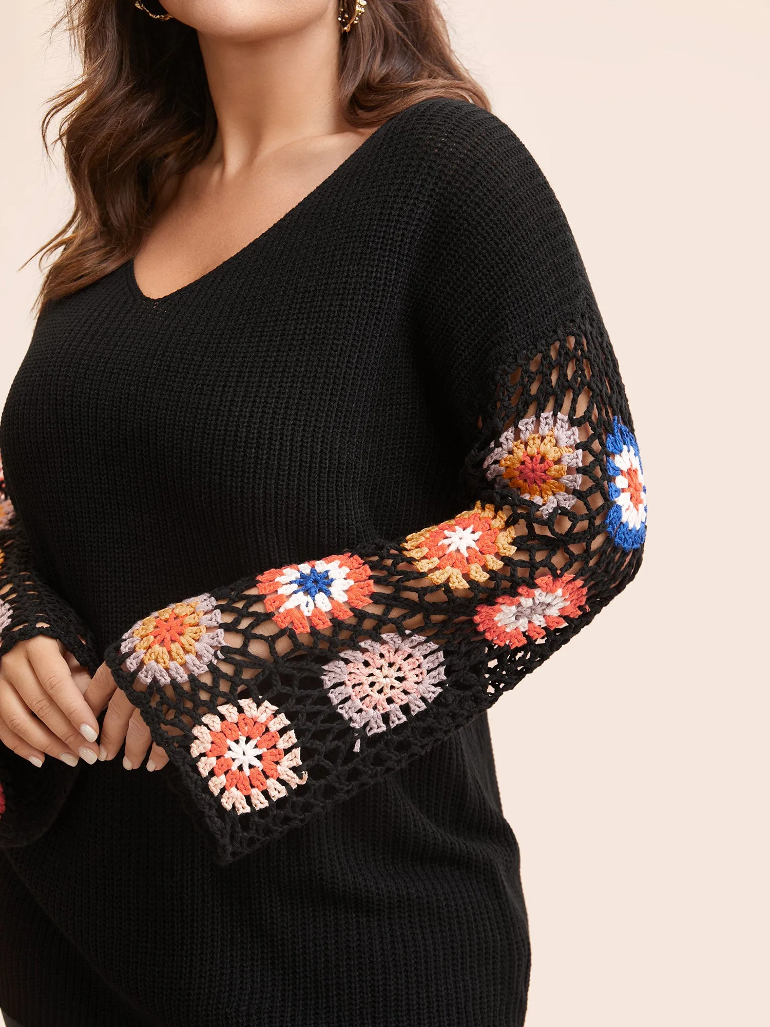 Floral Embroidered Hollow Out Pullover sold by Bloomchic product image thumbnail 3