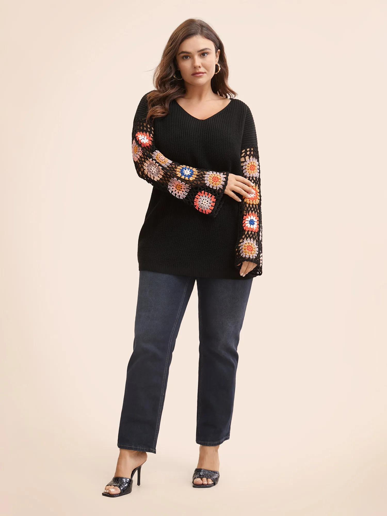 Floral Embroidered Hollow Out Pullover sold by Bloomchic product image thumbnail 2