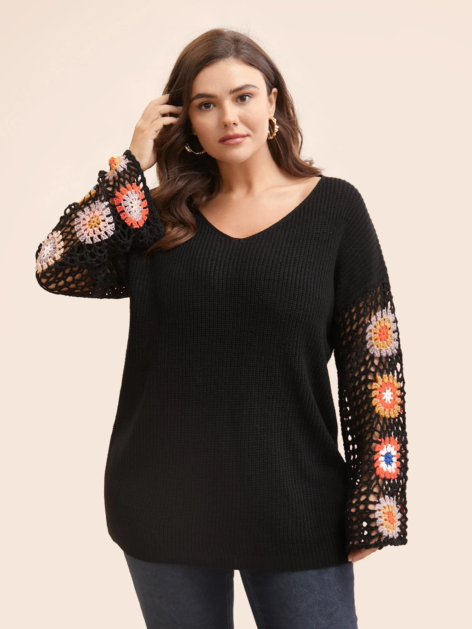 Floral Embroidered Hollow Out Pullover sold by Bloomchic