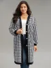 Houndstooth Button Through Contrast Trim Jacket sold by Bloomchic