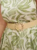 Ellipse Metallic Buckle Woven Belt sold by Bloomchic