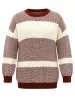 Colorblock Contrast Round Neck Elastic Cuffs Pullover sold by Bloomchic