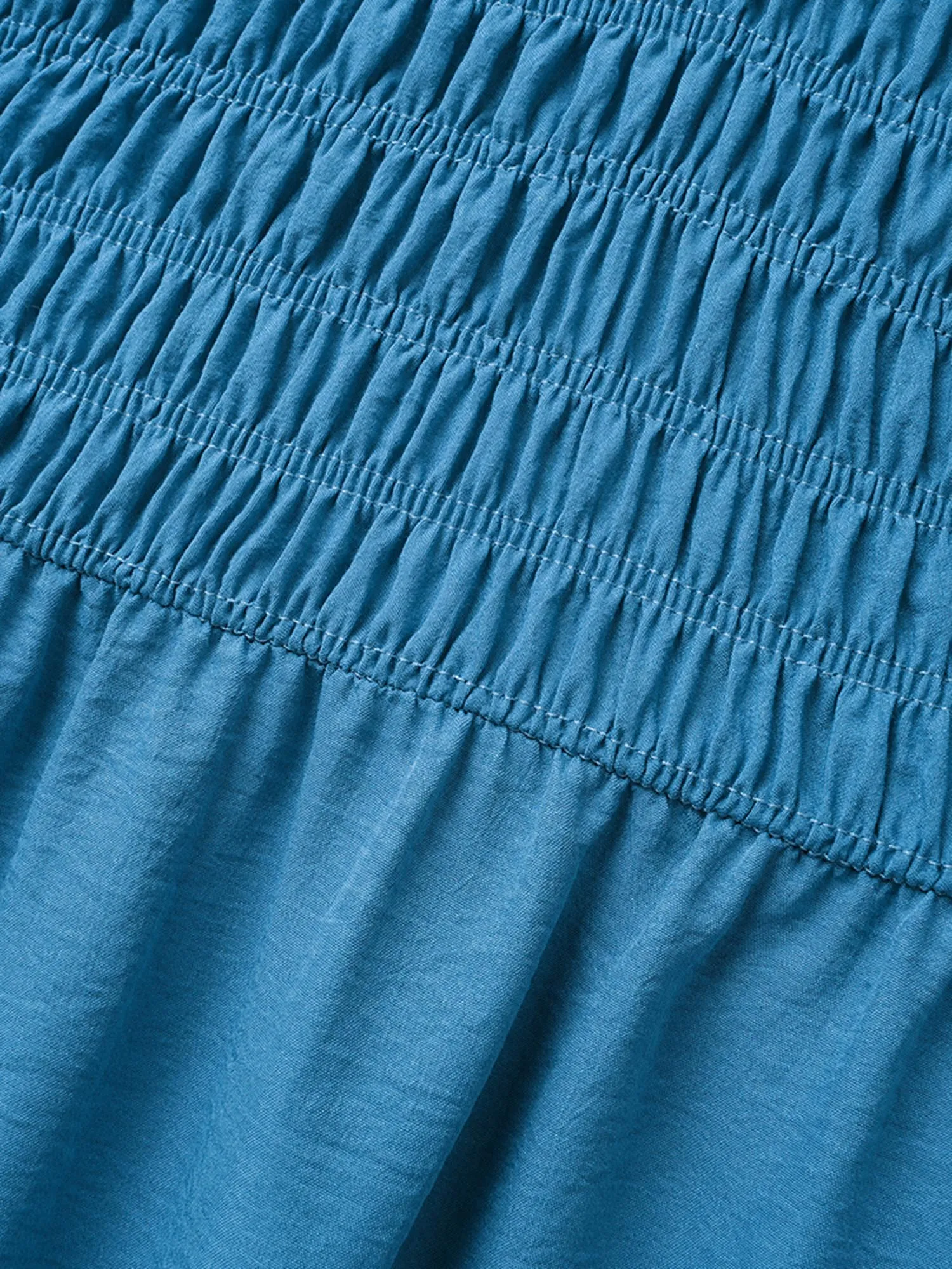 Solid Shirred Ruffle Hem Midi Dress sold by Bloomchic product image thumbnail 5