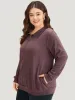 Plain O Ring Half Zip Sweatshirt sold by Bloomchic