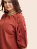 Broderie Anglaise Gathered Tie Knot Blouse sold by Bloomchic
