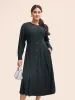 Stretch Woven Button Pleated Midi Dress sold by Bloomchic