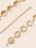 Textured Metal Detail Chain Belt sold by Bloomchic