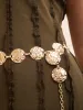 Textured Metal Detail Chain Belt sold by Bloomchic