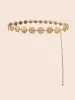 Textured Metal Detail Chain Belt sold by Bloomchic