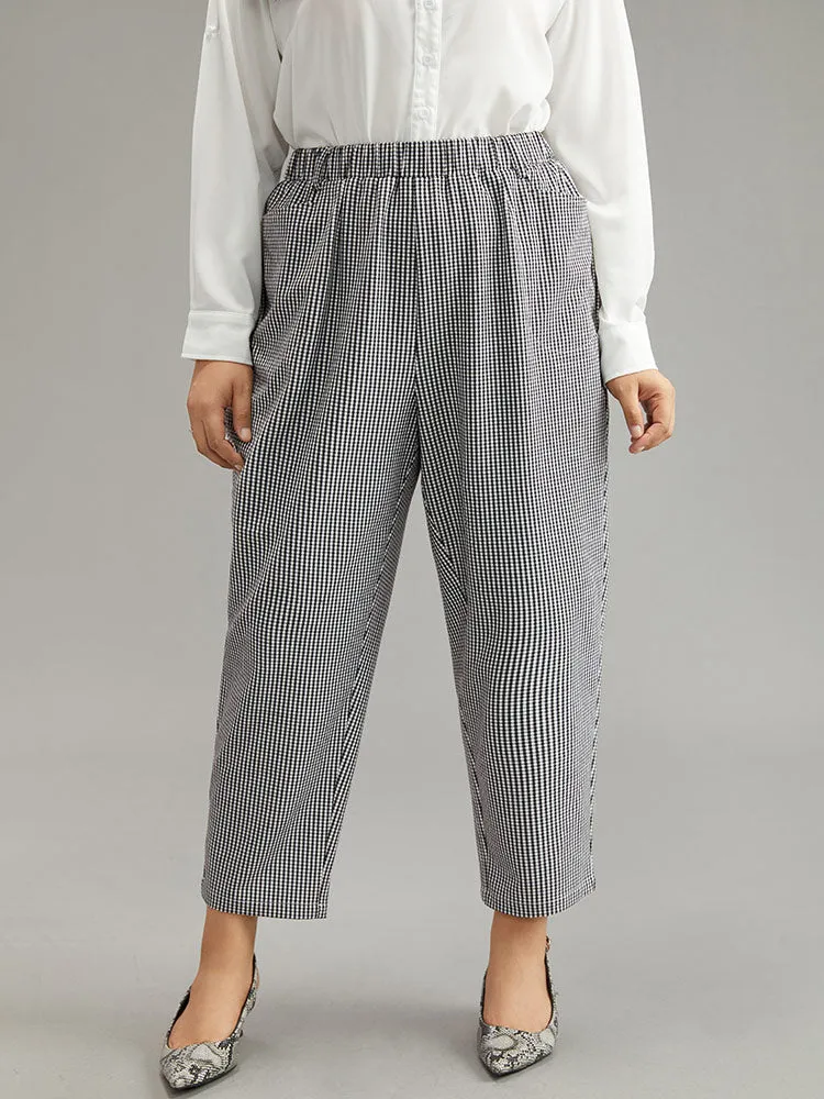 Gingham Elastic Waist Pocket Pants sold by Bloomchic product image thumbnail 5