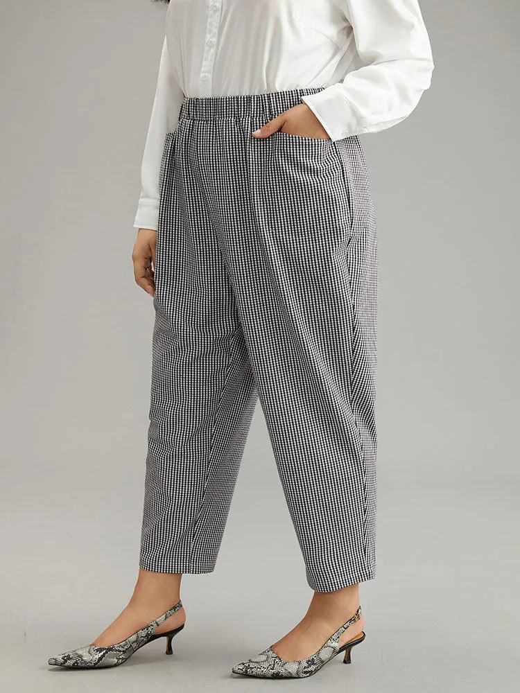 Gingham Elastic Waist Pocket Pants sold by Bloomchic product image thumbnail 3