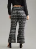 Striped Geometric Pocket Bootcut High Rise Pants sold by Bloomchic