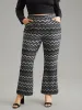 Striped Geometric Pocket Bootcut High Rise Pants sold by Bloomchic