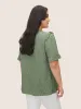 Polka Dot V Neck Ruffle Trim Blouse sold by Bloomchic