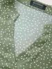 Polka Dot V Neck Ruffle Trim Blouse sold by Bloomchic