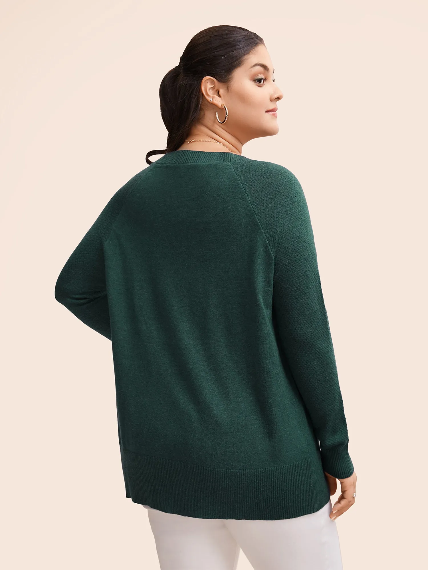 Supersoft Essentials Button Detail Raglan Sleeve Pullover sold by Bloomchic product image thumbnail 4