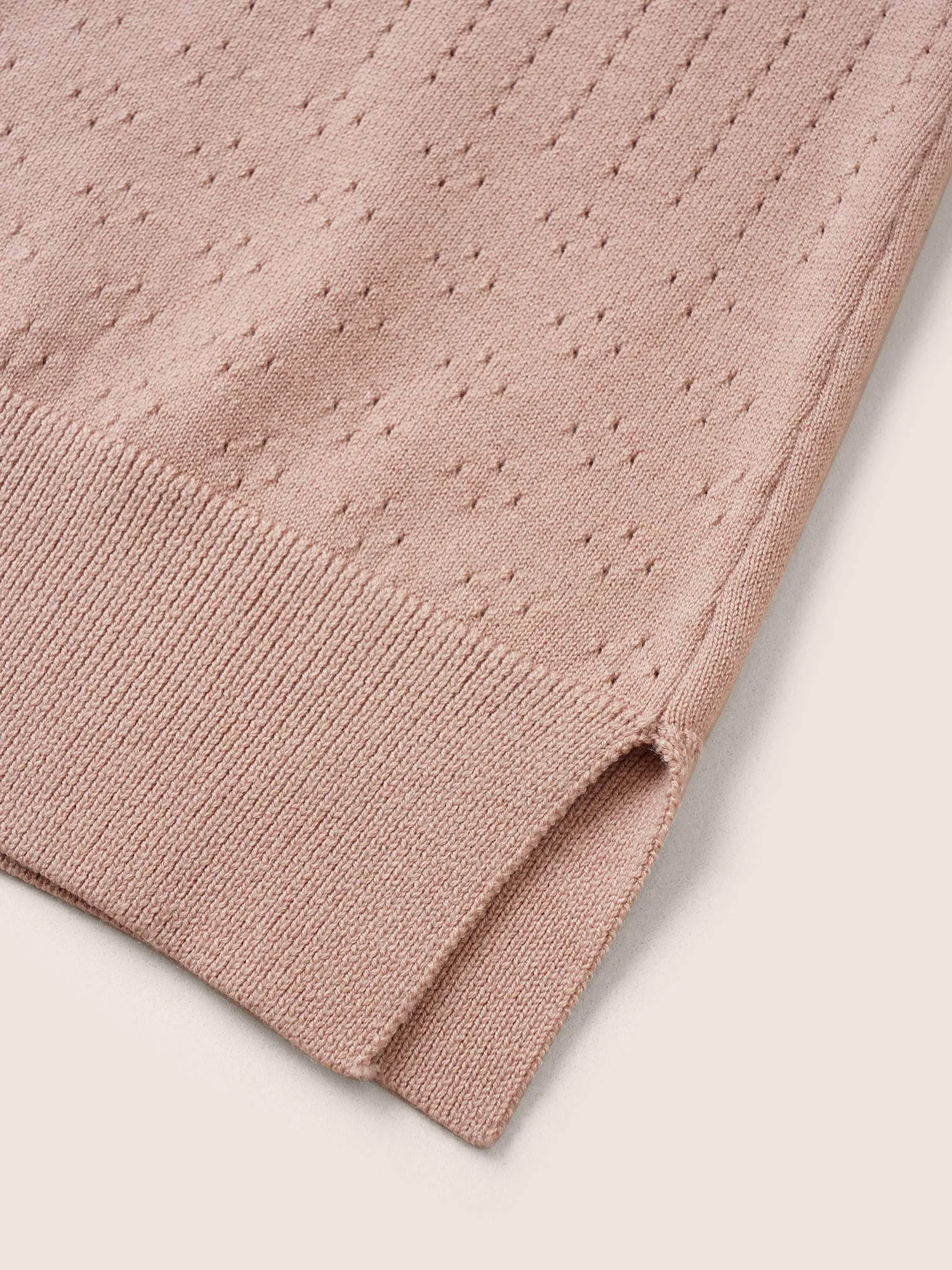 Supersoft Essentials Solid Pointelle Knit Pullover sold by Bloomchic product image thumbnail 5