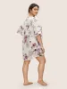 Chiffon Floral Gathered Ruffle Sleeve Sleep Dress sold by Bloomchic