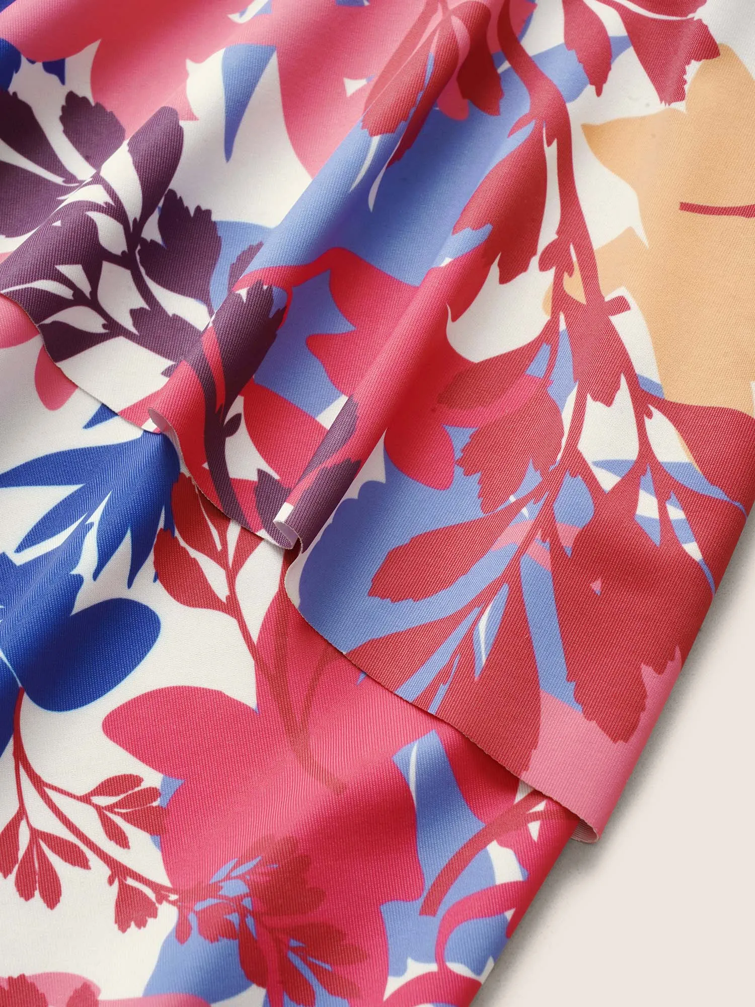 Silhouette Floral Print Crossover Tiered Hem Swim Top sold by Bloomchic product image thumbnail 5