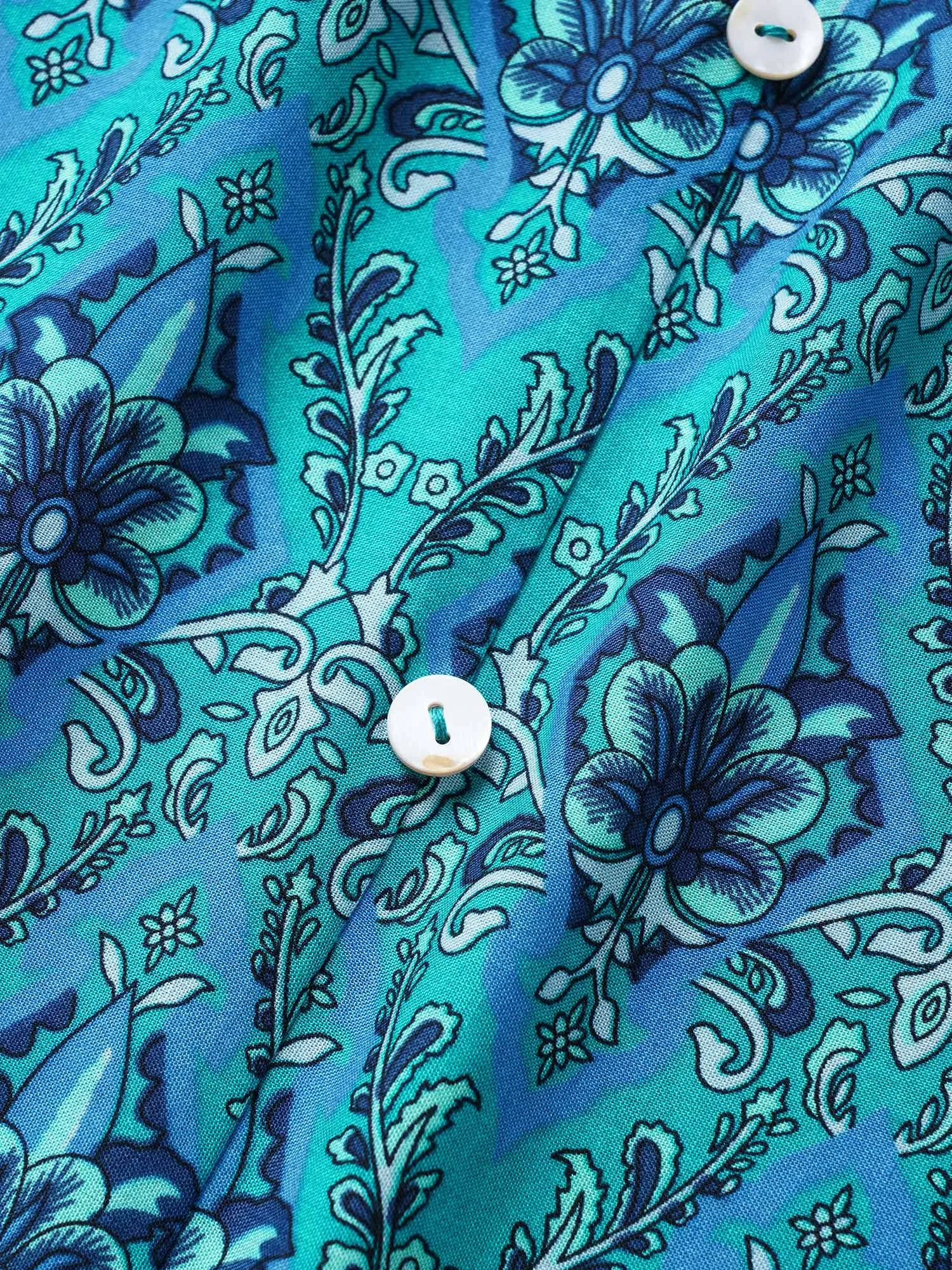 Boho Print Elastic Waist Button Detail Skirt sold by Bloomchic product image thumbnail 5