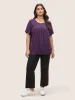 Solid Plicated Detail Flutter Sleeve T-shirt sold by Bloomchic