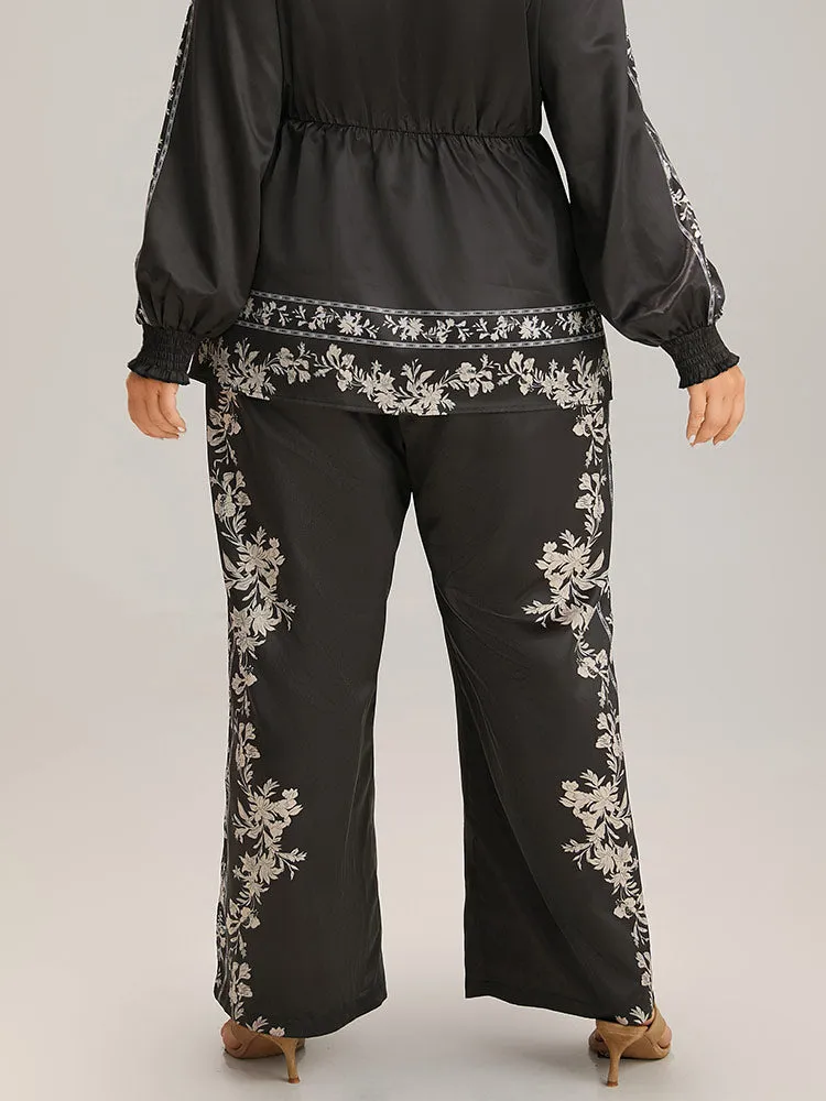 Boho Print Pocket Elastic Waist Pants sold by Bloomchic product image thumbnail 3