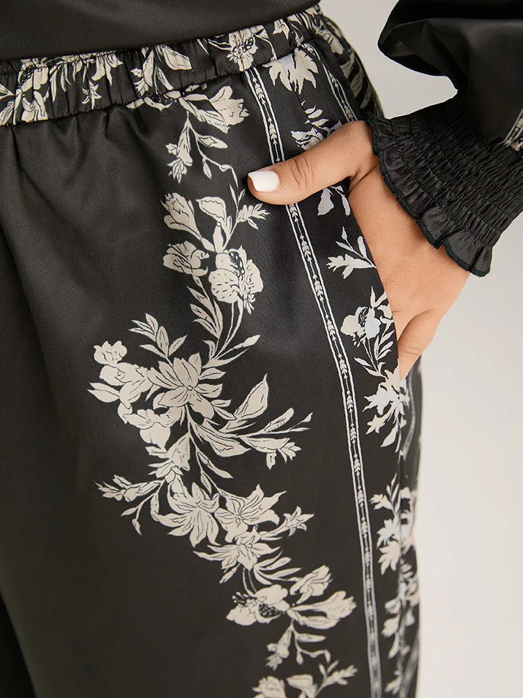 Boho Print Pocket Elastic Waist Pants sold by Bloomchic product image thumbnail 5