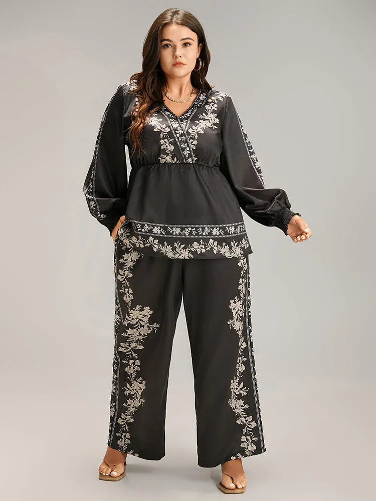 Boho Print Pocket Elastic Waist Pants sold by Bloomchic product image thumbnail 2