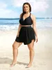 Solid High Rise Side Seam Pocket Swim Bottom sold by Bloomchic